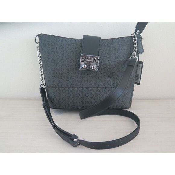 Guess SV765914 KINGA Crossbody COAL Black Shoulder Bag Purse - Picture 1 of 9